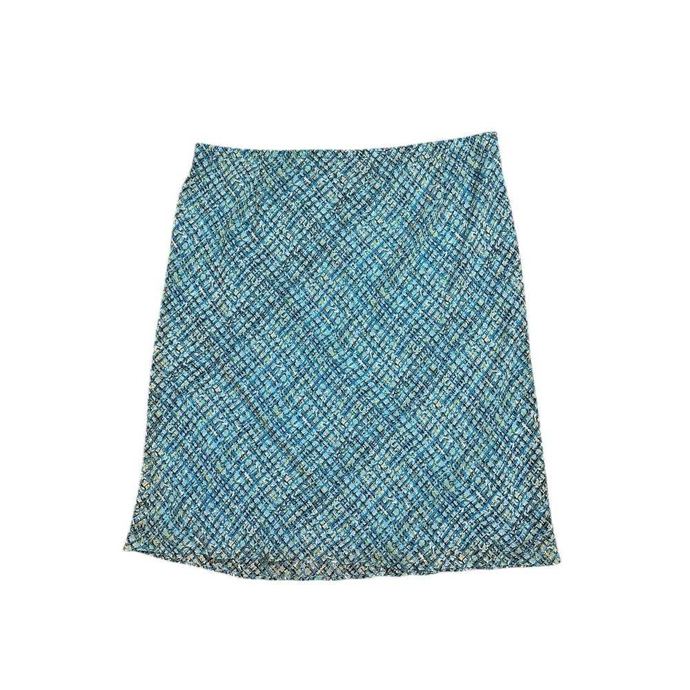 Venezia Jeans Co Y2K Business A-Line Blue Midi Skirt Lined Women's Plus SZ 18/20
